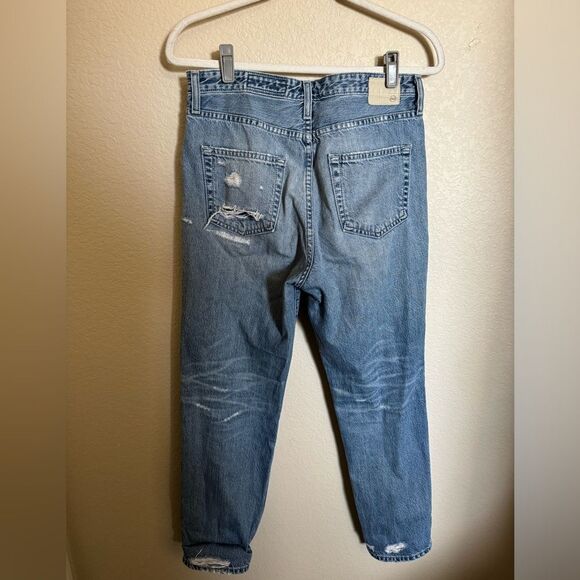 AG Phoebe Vintage High Waist Tapered Leg Jeans Size 29 Distressed Denim - Picture 6 of 7
